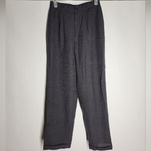 L.L. Bean Black with Gray Plaid Dress Pants